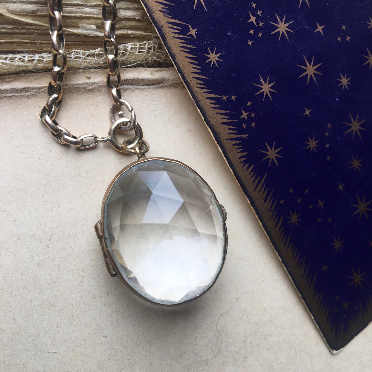 Buy Antique Rock Crystal Pendant of 14k Gold Online in India - Etsy